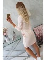 3D grafické šaty se zirkony v růžové barvě