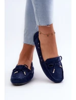 Dámské modré semišové mokasíny Si Passione