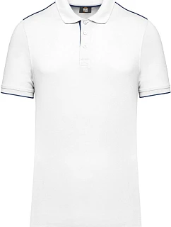 WK WK 270 Pánské pracovní piqué polo "Day-to-Day" 20.W270 white/navy