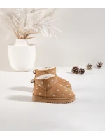 Dětské sněhule zdobené květinami Camel Gracina