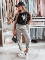 Dámské tričko oversize s 3D efektem PETALOVE černé FashionStreet RY2717