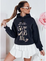Dámská oversize mikina LOVEWILL navy blue FashionStreet BY1467 Dámská oversize mikina LOVEWILL navy blue FashionStreet BY1467