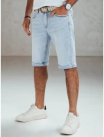 Pánské modré džínové šortky s páskem FashionStreet SX2559