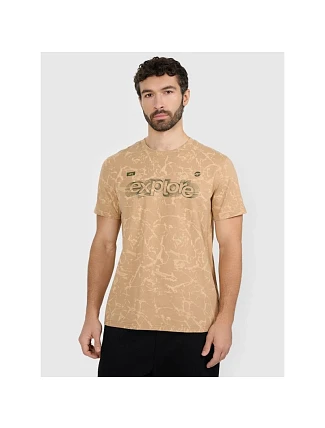 Pánské tričko s potiskem 4F 4FRAW25TTSHM3379-83A pánské