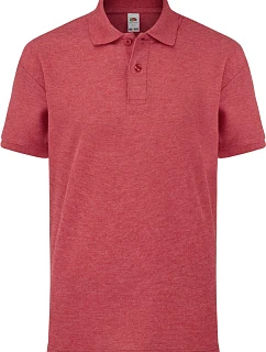 Fruit of the Loom Kids 65/35 Polo Dětské piqué polo 16.3417 vintage heather red