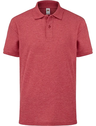 Fruit of the Loom Kids 65/35 Polo Dětské piqué polo 16.3417 vintage heather red Fruit of the Loom Kids 65/35 Polo Dětské piqué polo 16.3417 vintage heather red