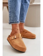 Dámské Klapky Na Platformě Se Zlatou Sponou Camel Terilaina