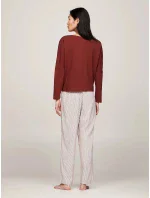 Dámské tričko s dlouhým rukávem UW0UW04153 DW5 kaštanové - Tommy Hilfiger Dámské tričko s dlouhým rukávem UW0UW04153 DW5 kaštanové - Tommy Hilfiger