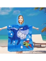 PončoBavlněné světové dětské plážové pončo s kapucí 60x60