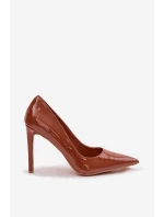 Lakované lodičky z eko kůže Camel Jonira