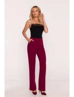 S418 Kalhoty s laclem - bordó