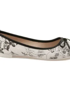 Černé balerínky s květy