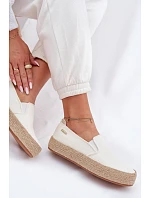 Dámské espadrilky na platformě Big Star TT274090 Ecru