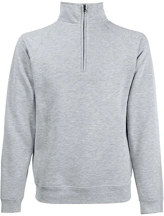 Fruit of the Loom Premium Zip Neck Sweat Mikina s 1/4 zipem 16.2032 heather grey Fruit of the Loom Premium Zip Neck Sweat Mikina s 1/4 zipem 16.2032 heather grey