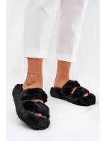 Dámské Kožené Pantofle Na Platformě Černé Talfedi