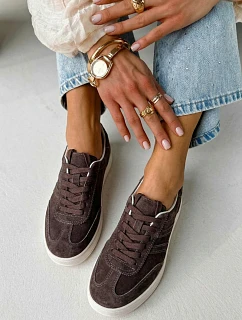 Sneakersy z veluru Vinceza 95400 Čokoládové