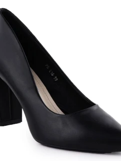 Černé lodičky na jehlovém podpatku černé Sergio Leone PB216