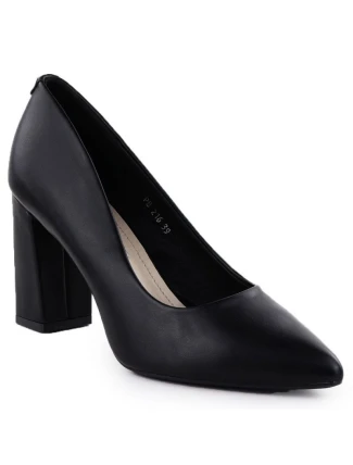 Černé lodičky na jehlovém podpatku černé Sergio Leone PB216