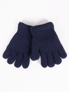 Chlapecké pětiprsté dvouvrstvé rukavice Yoclub RED-0104C-AA50-003 námořnická modrá