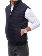 Pánská prošívaná tmavě modrá vesta FashionStreet TX4020
