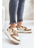 Dámské sneakersy z eko kůže na platformě leopardí béžové Henizore Dámské sneakersy z eko kůže na platformě leopardí béžové Henizore
