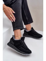 Dámské Tenisky S Kožíškem A Lesklým Prvkem Big Star OO274580 Černé