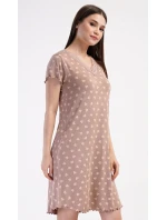 Dámská noční košile s krátkým rukávem Srdíčka Dámská noční košile s krátkým rukávem Srdíčka