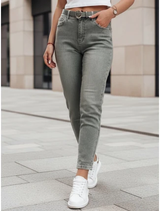 Dámské džínové kalhoty slim fit s páskem SLIMFIZ modré FashionStreet UY2494 Dámské džínové kalhoty slim fit s páskem SLIMFIZ modré FashionStreet UY2494