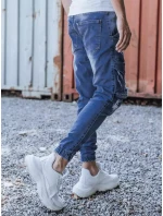 Modré pánské kalhoty FashionStreet UX3285