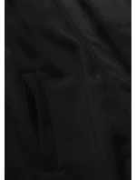 Černá dlouhá dámská rozepínací mikina (AMG815)