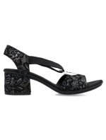 Pohodlné černé sandály Rieker W RKR679 Pohodlné černé sandály Rieker W RKR679