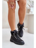 Dámské Zateplené Kotníkové Boty Traperky Na Zip Černé Mevanisa Dámské Zateplené Kotníkové Boty Traperky Na Zip Černé Mevanisa