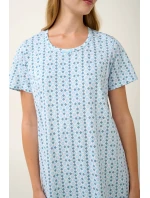 Vamp - Bavlněná noční košile s geometrickým potiskem 20934 - Vamp Vamp - Bavlněná noční košile s geometrickým potiskem 20934 - Vamp