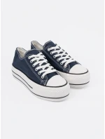 Stylové tenisky dámské tmavě modré platforma Stylové tenisky dámské tmavě modré platforma
