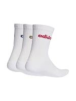 Ponožky adidas Linear Crew Cushioned 3 páry bílé KD1716