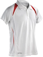 Spiro S 177M Pánské týmové piqué polo 29.177M white/red Spiro S 177M Pánské týmové piqué polo 29.177M white/red