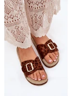 Dámské Pantofle Na Platformě Se Zlatou Přezkou Panthera Selira