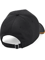 Beechfield B 25C 5 panelová kšiltovka "Authentic Piped Peak" 53.025C black/orange