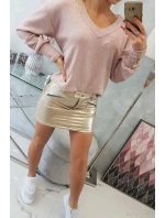 Sukně s ozdobnými jezdci béžová