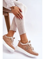 Dámská sportovní obuv na platformě Béžove Aisha Dámská sportovní obuv na platformě Béžove Aisha