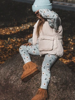 Ocieplane Botky Sněžáky Dětské s Ozdobnými Frédzlami Camel Nimia