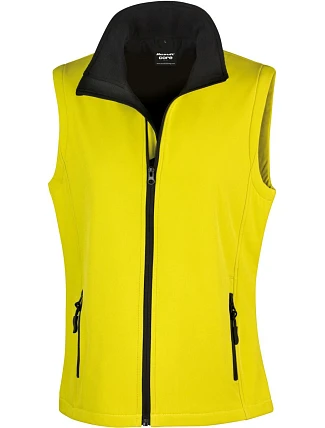 Result R 232F Dámská 2-vrstvá softshell vesta "Printable" 30.232F yellow/black Result R 232F Dámská 2-vrstvá softshell vesta "Printable" 30.232F yellow/black