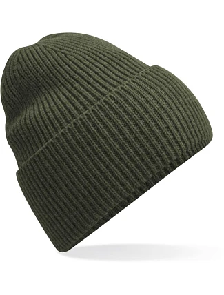 Beechfield B 384R Dlouhá pletená čepice s manžetou 53.384R olive green Beechfield B 384R Dlouhá pletená čepice s manžetou 53.384R olive green