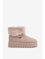Sněhule na platformě s kožíškem Big Star OO274A107 Světle béžové Sněhule na platformě s kožíškem Big Star OO274A107 Světle béžové