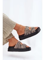 Dámské Pantofle S Přezkami Na Platformě Zebra Nilatha Dámské Pantofle S Přezkami Na Platformě Zebra Nilatha