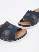 Výborné  nazouváky modré dámské na klínku