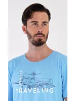 Pánské pyžamo bermudy Letadlo Pánské pyžamo bermudy Letadlo