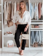 Dámské ležérní kalhoty s motýlem a květinami LEGISSA black FashionStreet UY2405 Dámské ležérní kalhoty s motýlem a květinami LEGISSA black FashionStreet UY2405