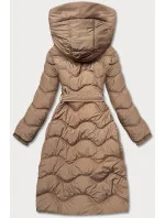 Béžová dámská rozšířená bunda (ag2-j81)