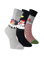 Vánoční unisex ponožky na dárek – set 3 párů mix barev